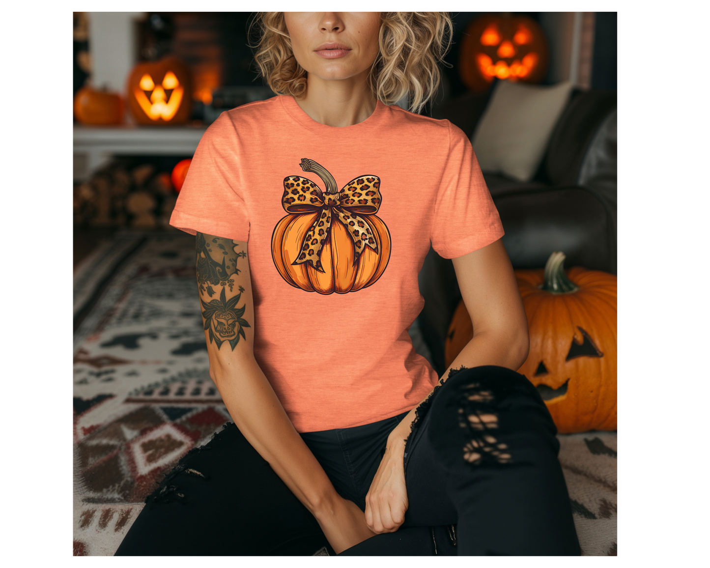 Halloween Pumpkin Coquette Bow