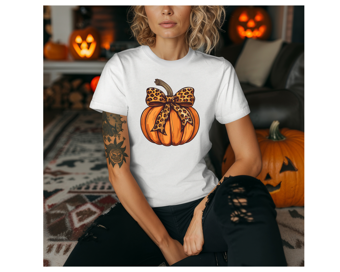 Halloween Pumpkin Coquette Bow