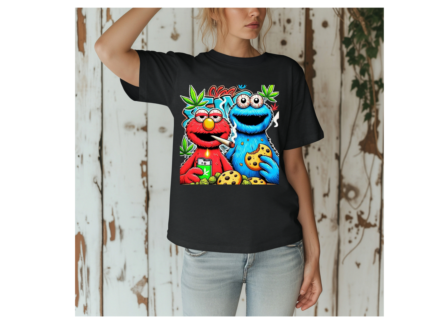 COOKIE MONSTER AND ELMO HIGH