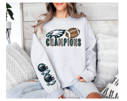 EAGLES CHAMPIONS WITH SLEEVE DESIGN