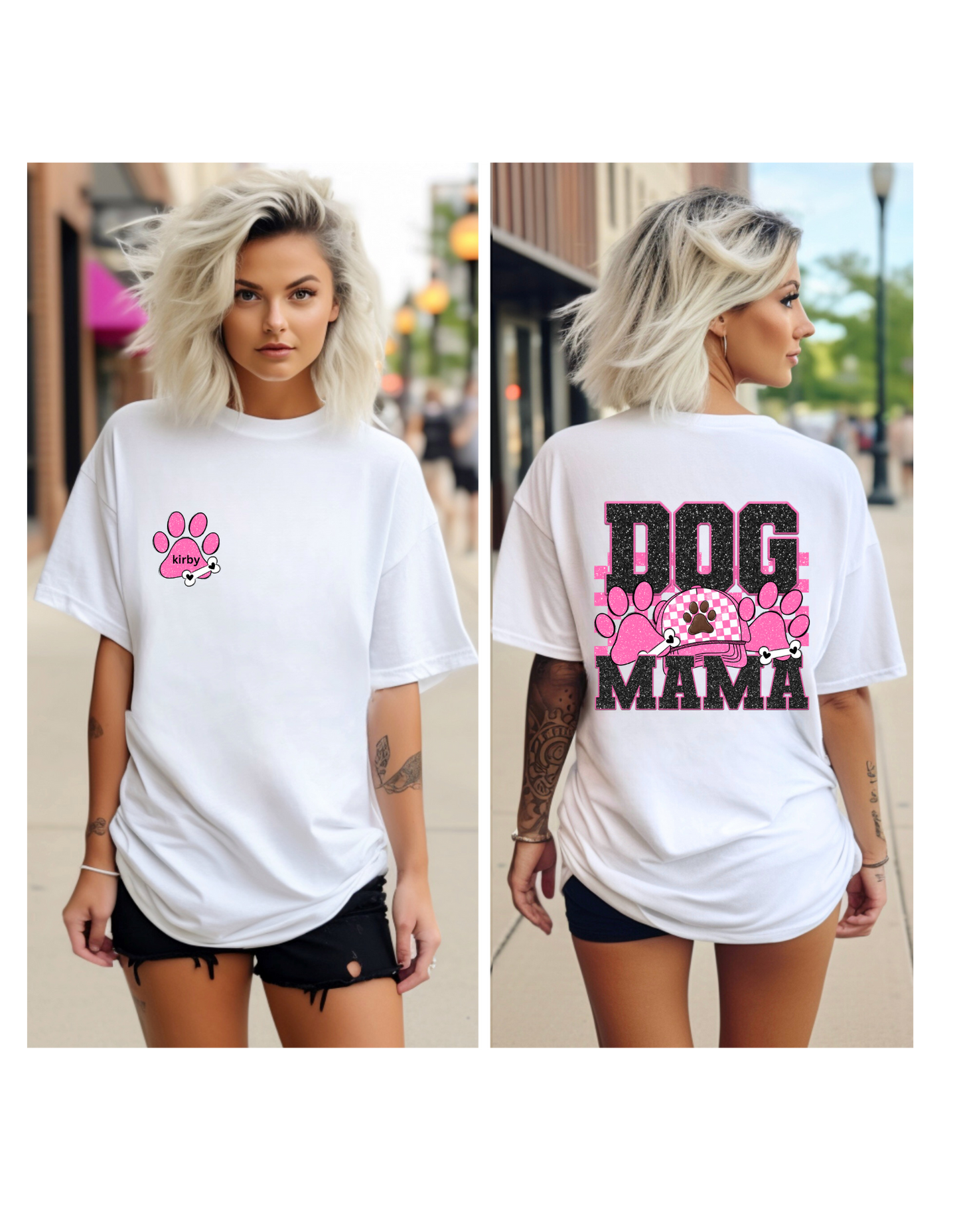 DOG MOM- PERSONLIZE WITH YOUR PETS NAME OR LEAVE BLANK.