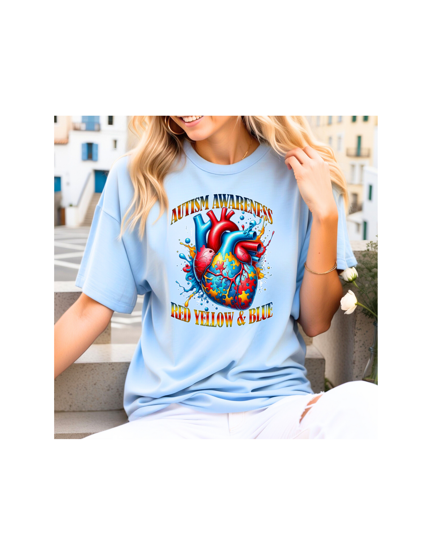 AUTISM AWARENSS RED,RED,YELLOW