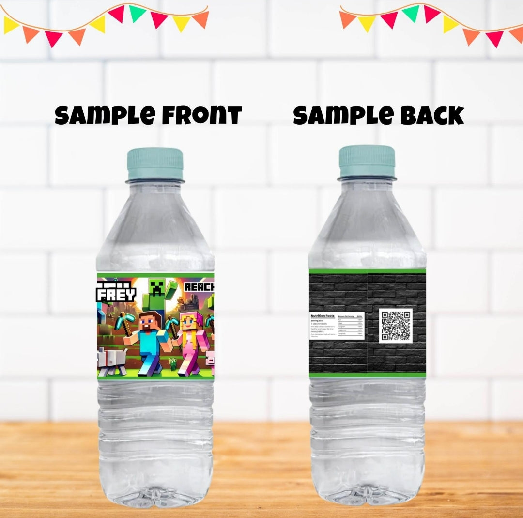 Special occasion water bottle label's