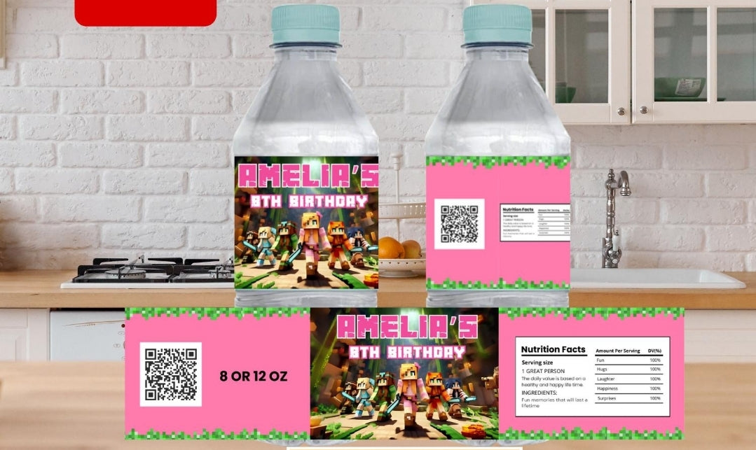 Special occasion water bottle label's