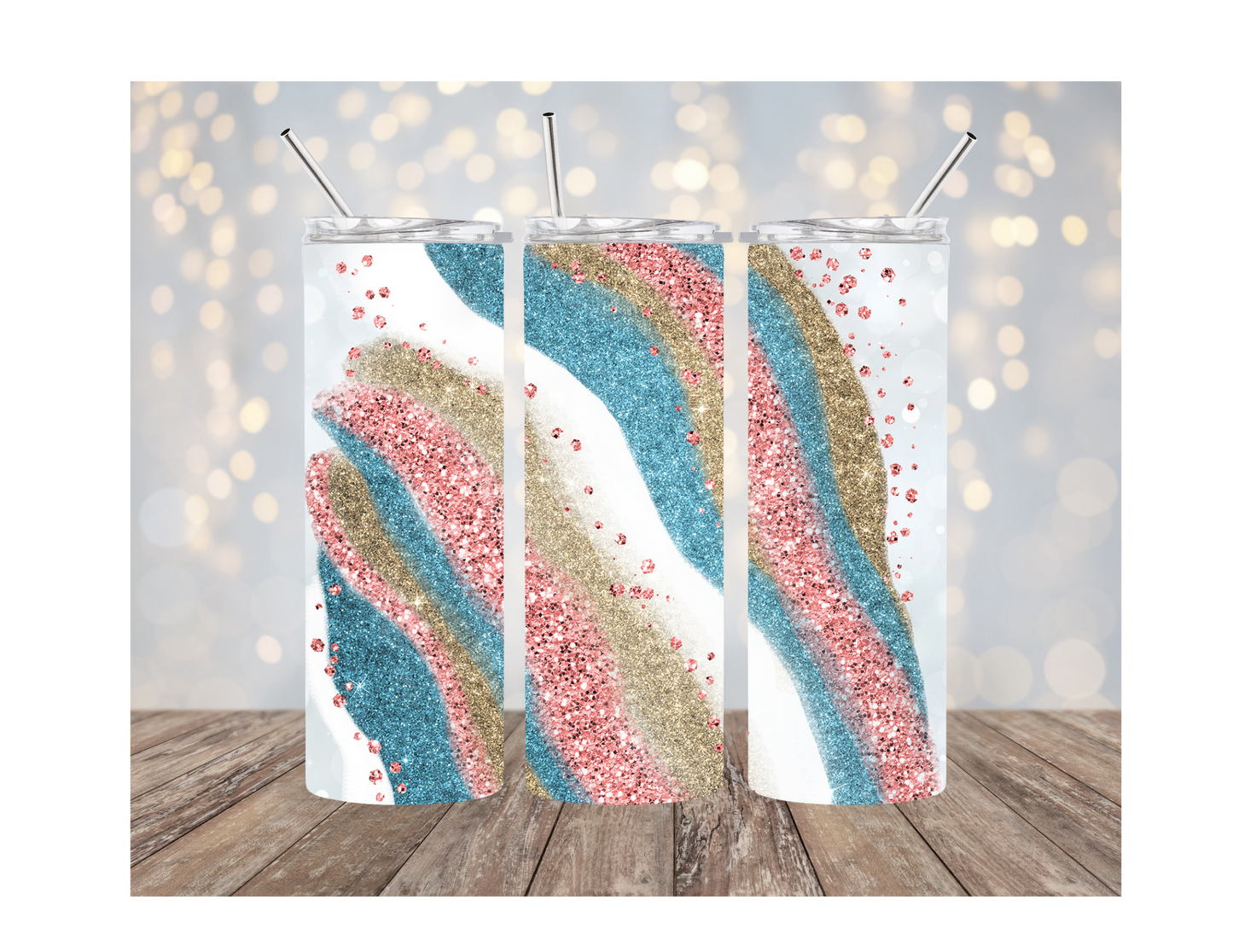 Pink/Teal Tumbler