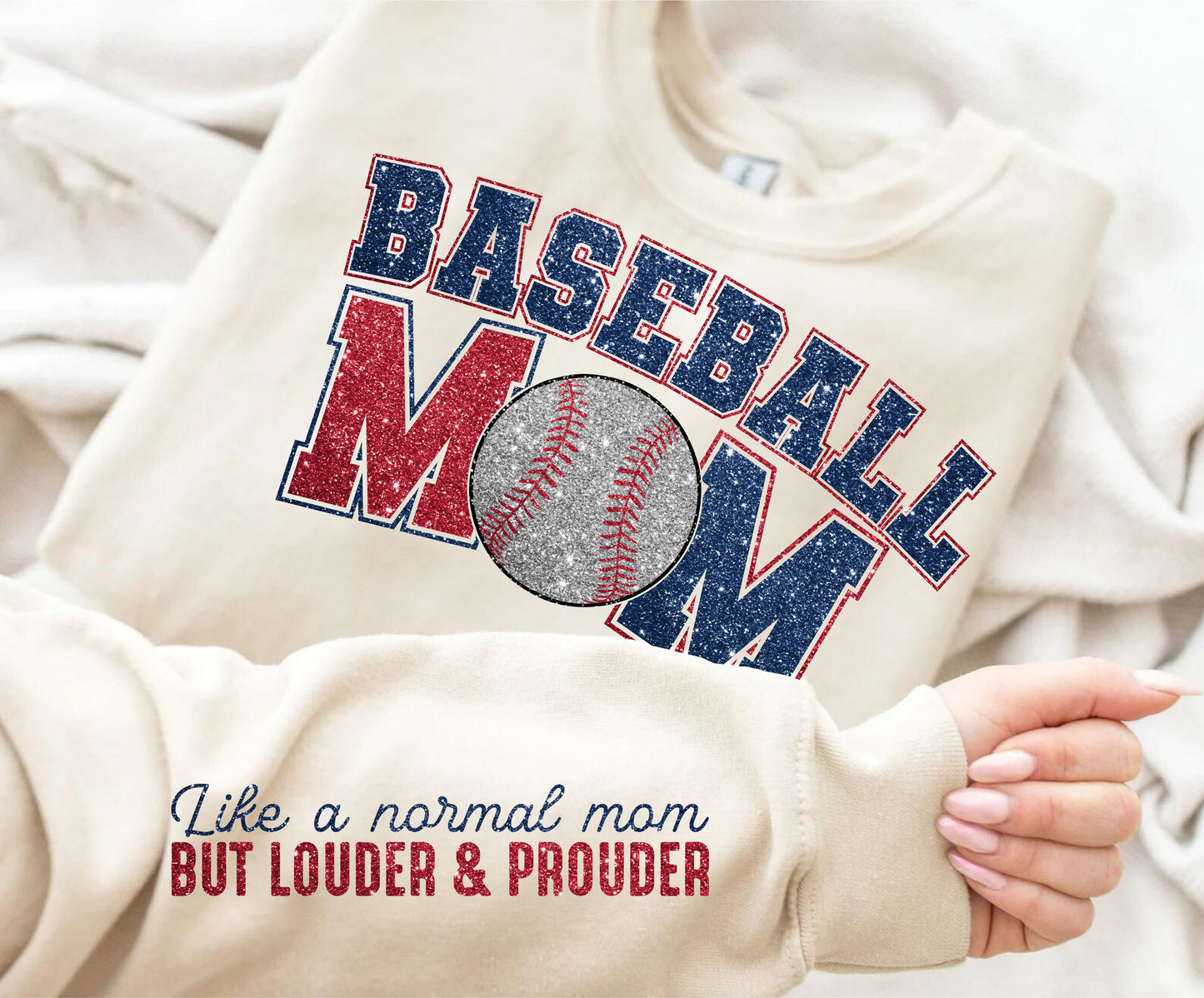 BASEBALL MOM- LIKE A NORMAL MOM BUT LOUDER AND PROUDER